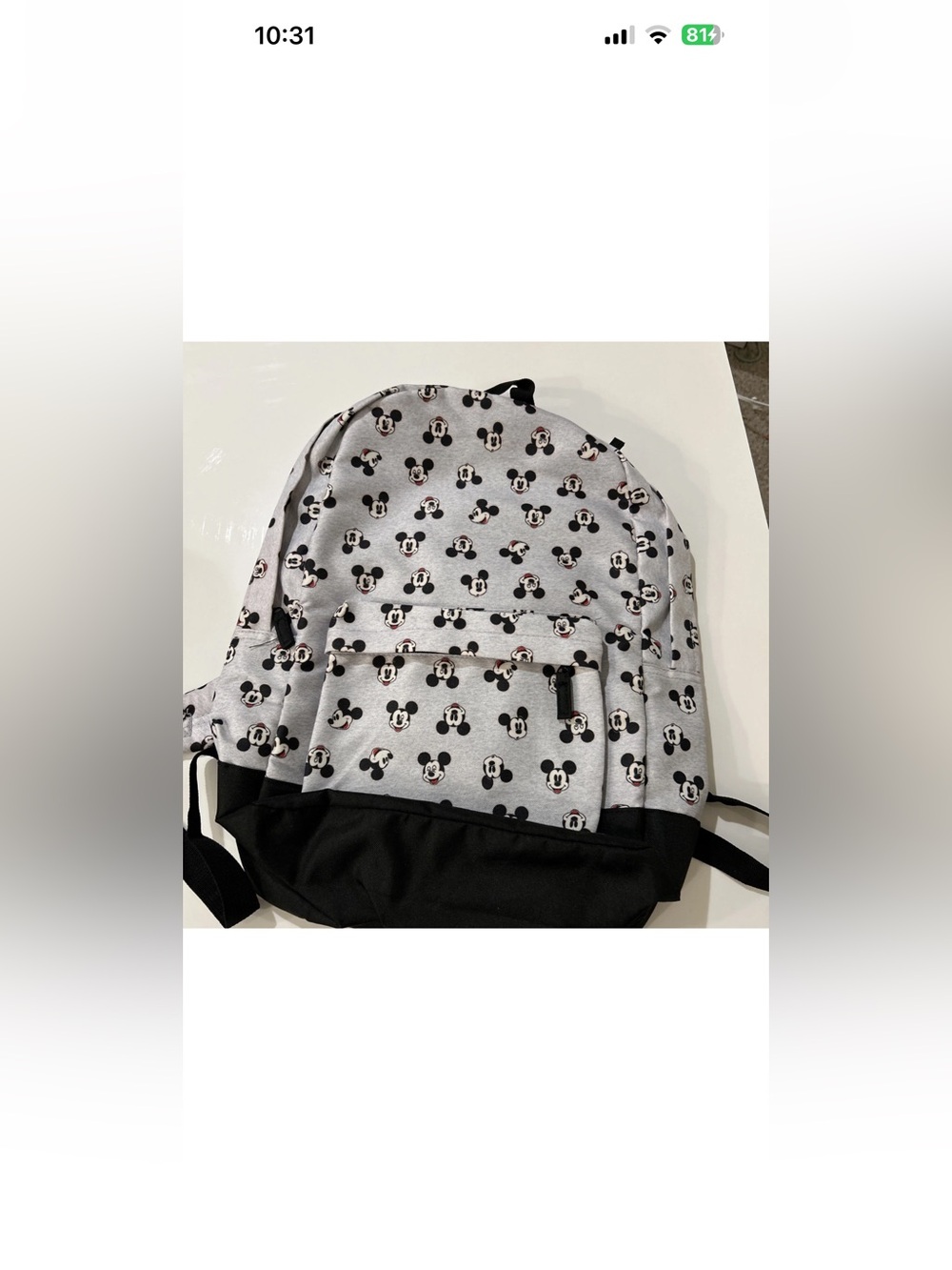 NEW Adult Mickey Mouse Print Backpack